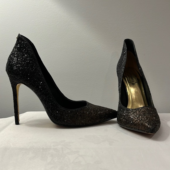 Ted Baker London Shoes - Ted Baker London Nero Black Glitter Pointed Heels